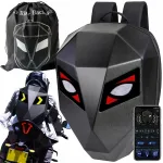Iron Man mootorratturi seljakott LED-silmade, USB ja Bluetooth-rakendusega