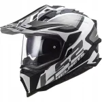 Mootorratturi kiiver LS2 MX701 Explorer Alter, must/valge, XS