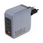 Laadija Forcell GaN 100W, 3x USB-C PD QC 4.0, USB, s&uuml;learvutile