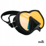 Raamideta sukeldumismask Super V. must, klaasiga TecLine