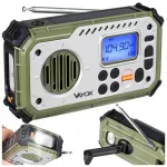Kaasaskantav FM raadio Bluetoothi, p&auml;ikesepatarei, USB, k&auml;sid&uuml;naamoga ja taskulambiga VAYOX
