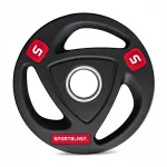 OLYMPIC 5 kg kaalutald, 51 mm, kummiga kaetud, k&auml;epidemetega