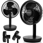 Lauaplaat ventilaator, juhtmevaba 4000mAh akuga, USB, vaikne
