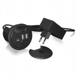 Laualaadija IB-HUB1407, 3 &uuml;hendust (2x USB-A, 1x USB-C), 60 mm ava