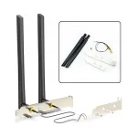 Antennikomplekt Intel WiFi kaartidele, 2x 6dBi, 2.4GHz/5GHz, M.2 IPEX 4, RP-SMA