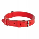 Nahast koera kaelarihm Dingo 2,2 x 45 cm (24&ndash;34 cm), punane