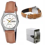 Naiste kell Casio LTP-V006L-7B2 kuup&auml;evanooliga, pruun rihm, karp