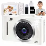 Kompaktne 48MP 4K 16x digikaamera stabilisaatoriga lastele ja reisidele
