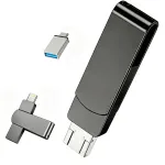 USB-m&auml;lupulk 512GB, USB 3.0, Lightning, Type-C, Micro USB, 4in1
