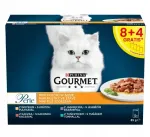 M&auml;rg kassitoit Purina Gourmet Pearls, segatud mini filee kastmes, 12 x 85 g