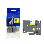 Brother TZe-FX641 kleeplint, 18 mm x 8 m, kollane musta tekstiga, FLEXI elastne