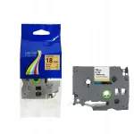 Iselatuv lint Brother TZe-841, 18 mm x 8 m, kuldne mustade tekstidega