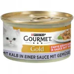 GOURMET GOLD m&auml;rg kassitoit vasikalihaga ja k&ouml;&ouml;giviljadega 85g