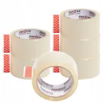 L&auml;bipaistev kleepuv pakketeip PAKOVA 48 mm x 66 yd, 6 tk