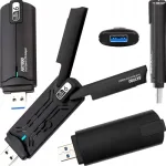 Traadita v&otilde;rguadapter AX1800, WiFi 6, USB, 1800 Mbps, 5 GHz, antennidega