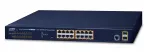 PLANET GS-4210-16P2S v&otilde;rgul&uuml;liti, 16 porti, hallatav, Gigabit Ethernet