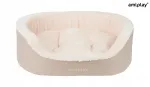 Ovaalne koera pesa AMIPLAY ELLIPSE, liivakarva, suurus M, 64x55x19 cm