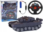 Sinine puldiga juhitav 1:18 tank 27 MHz, tulede ja helidega