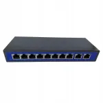 Metallist 9-pordiline PoE l&uuml;liti, 10/100 Mbps, 802.3af/at Ethernet