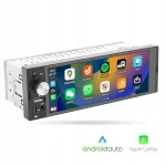 Automuusika 1DIN Android Auto, CarPlay ja Bluetoothiga