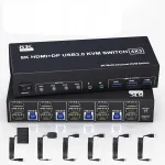 KVM l&uuml;liti USB 3.0, 2x HDMI, 3x USB-A, 4 arvutile, M922