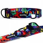 Reguleeritav kaelarihm suurele koerale 4FUNKY Neon Bloom, suurus L