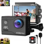 4K UHD tegevuskaamera EIS, WiFi, 20 MP, veekindel, must, komplekt