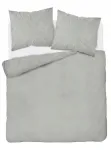 Damask voodipesukomplekt 160x200 cm, hall, peened 1 cm triibud, Pure