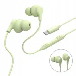 Juhtmega HAMA EARBUDS USB-C k&otilde;rvaklapid, rohelised, puldiga ja mikrofoniga