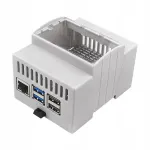 Raspberry Pi 5 DIN raja korpus jahuti ja ventilaatoriga, ABS