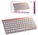 Roosa juhtmevaba QWERTY klaviatuur arvutile, v&auml;ike
