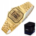 Naistekell Casio LA680W kuldne kronomeetri ja &auml;ratuskellaga