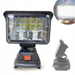 T&ouml;&ouml; halogeenlamp MAKITA 18V, 18 LED, 2x USB, 3 tolli