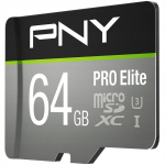 M&auml;lukaart PNY PRO ELITE 64GB microSDXC Class10 UHS-I U1 100MB