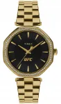 Naiste kuldne kell TIMEX UFC STREET k&auml;ev&otilde;ruga, tsirkoonidega, WR50