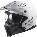 Avatud kiiver LS2 OF606 DRIFTER SOLID WHITE eemaldatava l&otilde;uakaitsmega, ECE 22-06