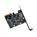 PCIe kuni USB 3.1 Gen2 10 Gb/s laienduskaart, 4 pesa USB A ja USB C