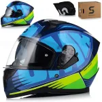 Motorratturi kiiver SKA-P 3MHA Fluo l&auml;ikiv PINLOCK-s&uuml;steemi, visiiri ja ECER 22.06-ga