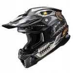 Motorratturi kiiver HJC C50 Mecha Beast, must/hall, suurus M