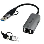 2-&uuml;hes USB 3.2 kuni RJ45 Ethernet LAN adapter, 5 Gb/s