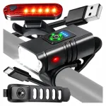 USB laetav jalgratta LED esi- ja tagatuli veekindel