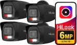 HiLook Hikvision IPC-B160HA-LU 6 Mpx v&auml;listingimuste IP-kaamera, 4 tk, must, PoE