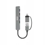 PORT CONNECT USB-C/USB-A jagaja, 4 USB-A 3.0 pesa, 5 Gb/s