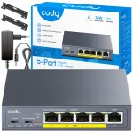 Cudy GS105P v&otilde;rgul&uuml;liti, 5-porti, POE+, 36W, Gigabit, Watchdogiga