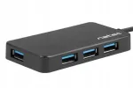 USB jagaja Natec Moth NHU-1342, 4 &uuml;hendust, must