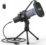 Arvutimikrofon TONOR TC30 USB, kardioidne, statiiviga ja RGB valgustusega