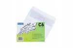 Valged C6 &uuml;mbrikud ilma aknata (114 x 162 mm), Bantex, 25 tk