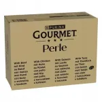 Kassitoit Gourmet Perle veise-, kana-, l&otilde;he- ja tuunikalaga kastmes, 96 x 85 g
