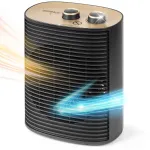 Elektriline ventilaatoriga k&uuml;tteseade, 2000 W, termostaadiga, 3 režiimi, must