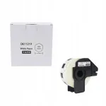 Kleebised Brother DK-11219, must tekst, valge, 12 mm, 1200 tk